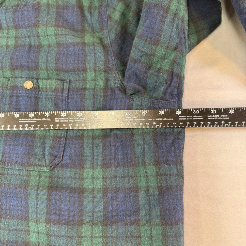 LLBean Plaid‎ Sherpa Lined Flannel Shirt Jacket Men's XXL Tall Blue Green WOW!!!